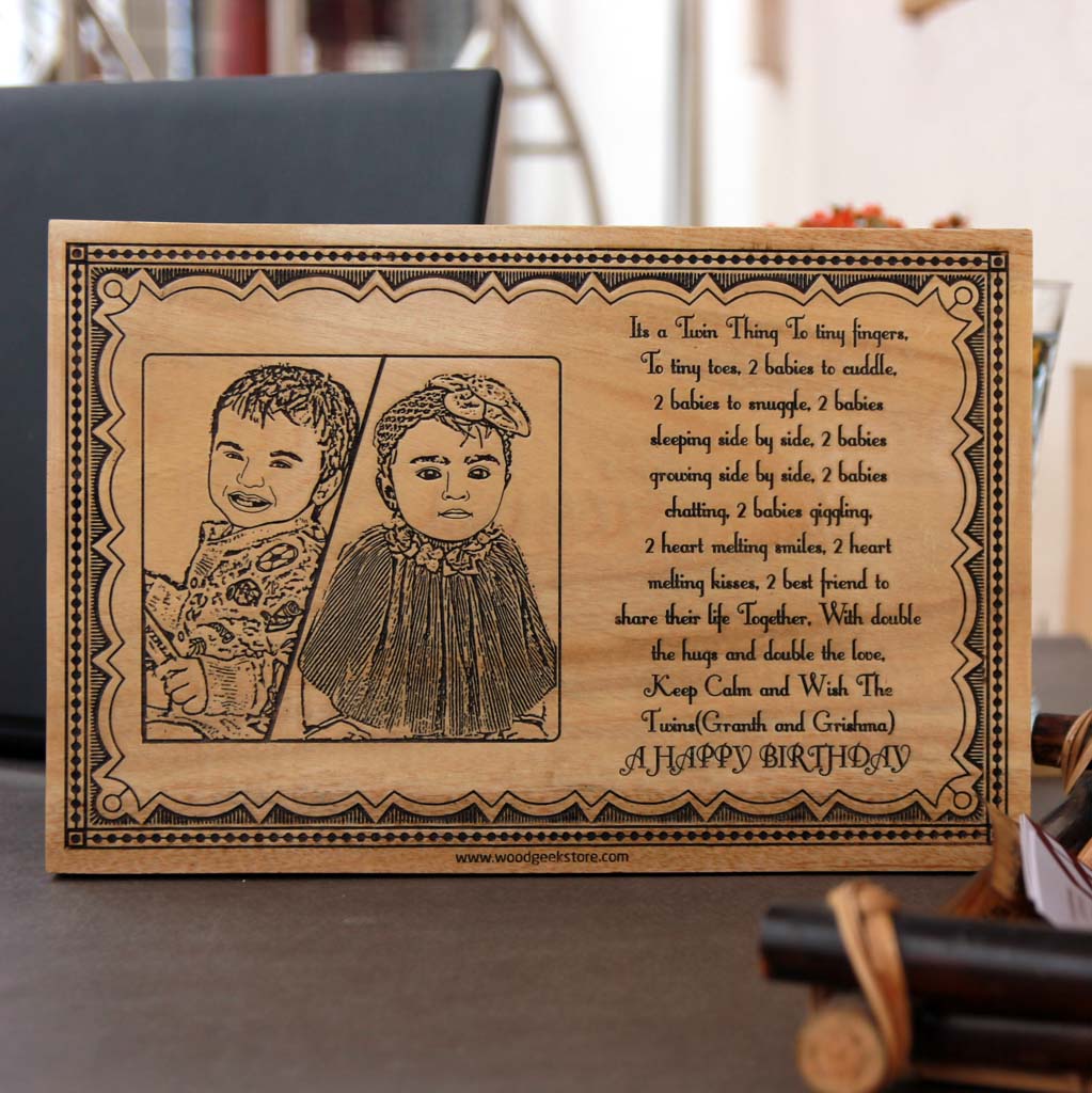 This Wood Engraved Photo with A Birthday Message Is The Best Birthday Gift For Boys and Birthday Gift For Girls. Looking for gifts for kids? This Photo On Wood Is A Great Gift Ideas For Kids.