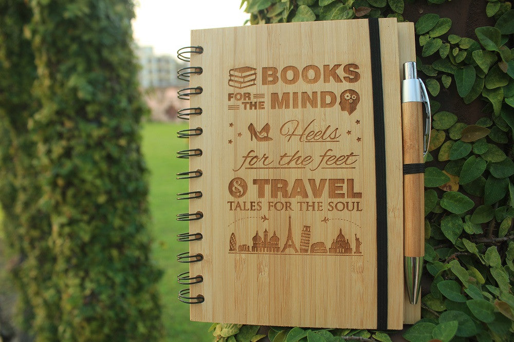 Personalized wooden notebooks for women - Woodgeek Store