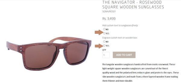 Buy custom engraved wooden sunglasses - Woodgeek Store