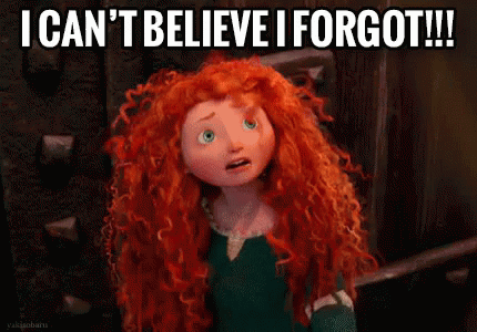 Brave I Can't Believe I Forgot GIF - Things we are likely to forget - Gift ideas for friends - Things we always forget - common things we forget - things that are easily forgotten - most forgotten things - things we all forget - things that are forgotten - Woodgeek Store 