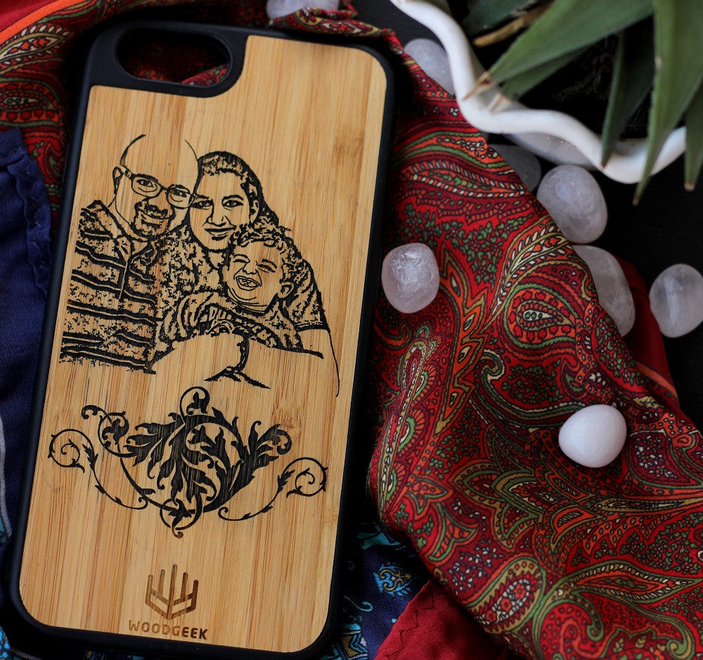 Personalised Photo Gifts - Custom Photo iPhone Wood Phone Case - Woodgeek Store