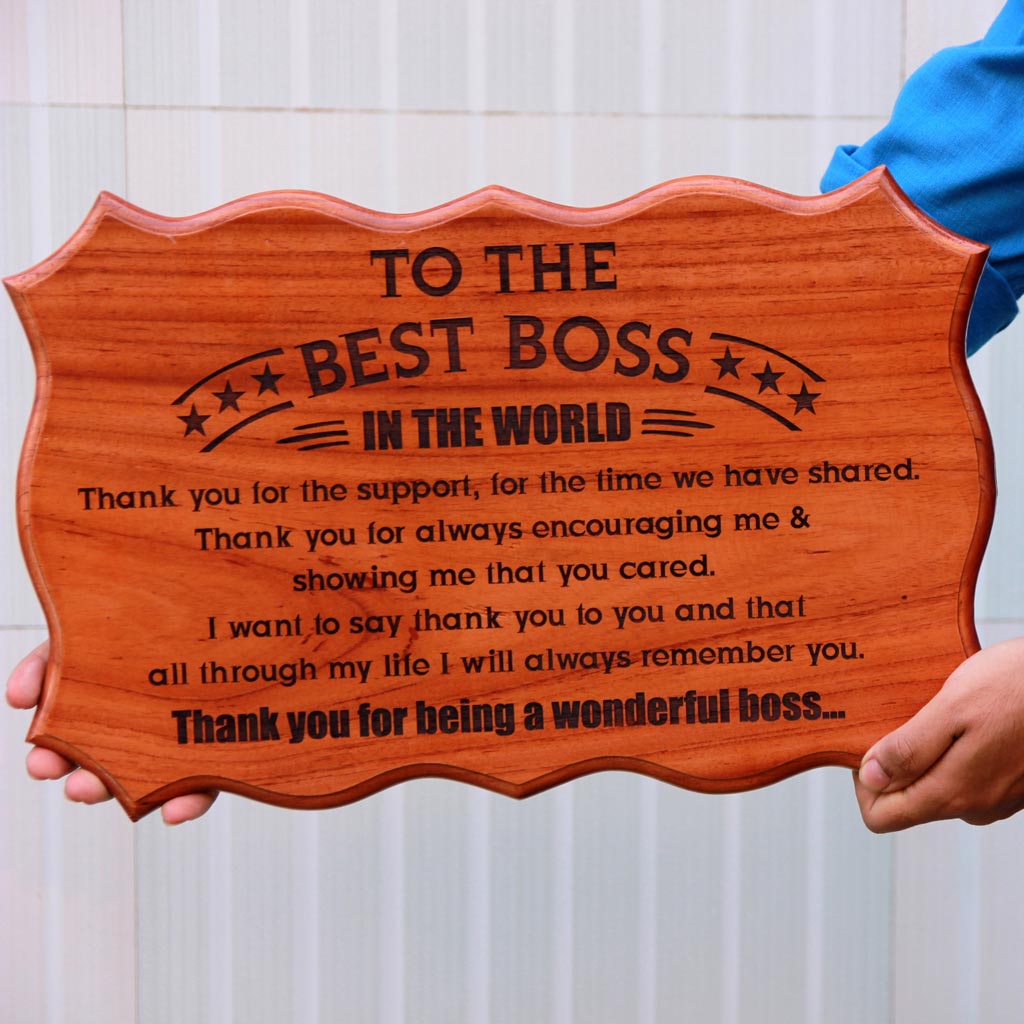 Customize Your Own Wood Sign - This Wood Carved Sign Is One Of The Best Personalized Gifts For Boss - This Wood Crafted Sign Makes A Perfect Birthday Gift For Boss