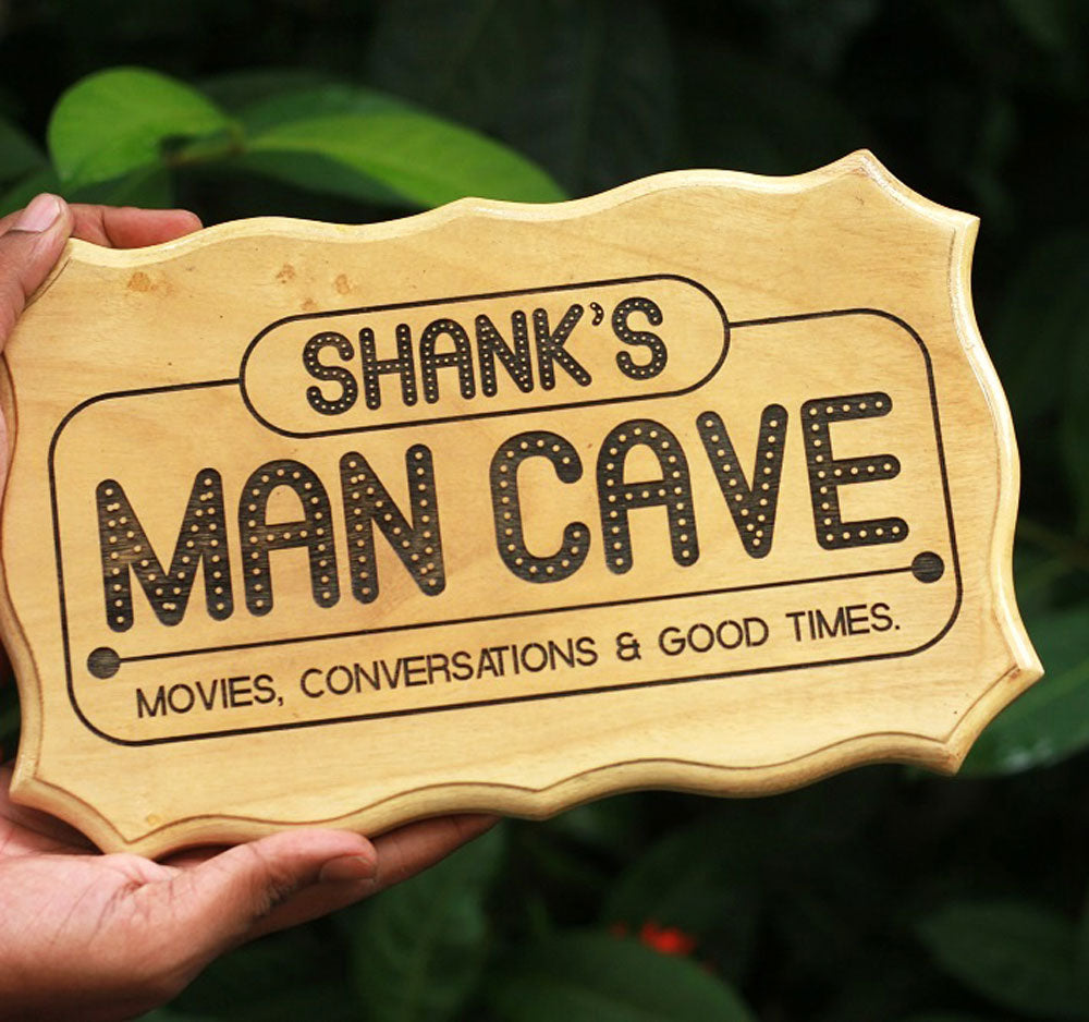 Man cave carved Wood Sign - Wood sign for boys - room decor - wood signs - wooden wood signs - home signs - wooden home decor - home decor - Woodgeek Store