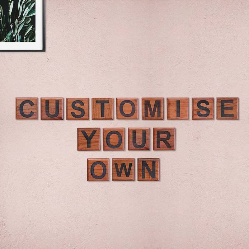 Customize Your Own Wooden Letter Tiles. Create Your Own Romantic Crossword Block For Your Partner And Hang Them Up On The Walls Of Your Room. Wood Crossword Are Great Home Wall Decor.  Shop More Unique Gifts For Him & Her At The Woodgeek Store