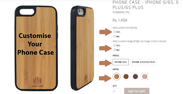 Customize your iPhone wood case - Woodgeek Store