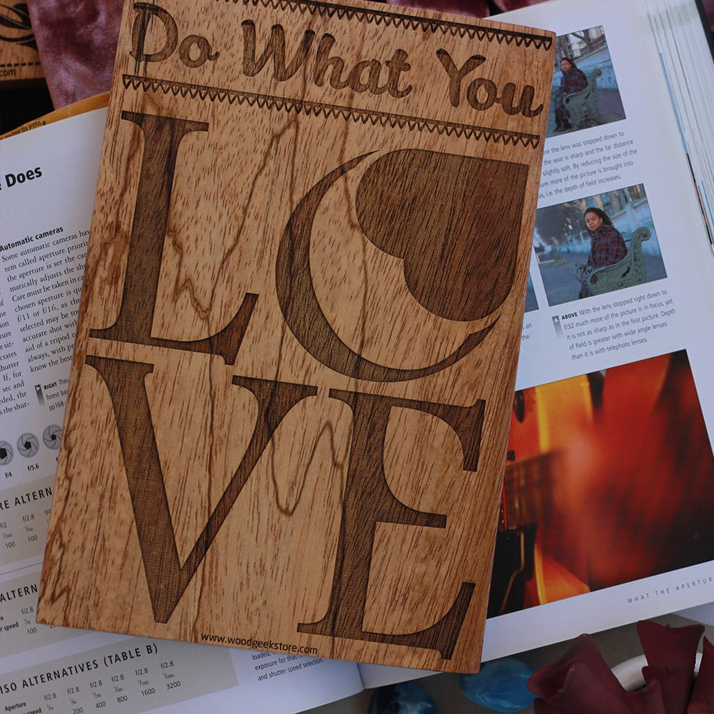 Do What You Love Inspirational Wood Signs for Home and Office by Woodgeek Store