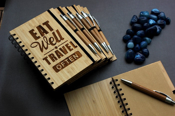 Eat Well Travel often - Travel Journal - Woodgeek Store