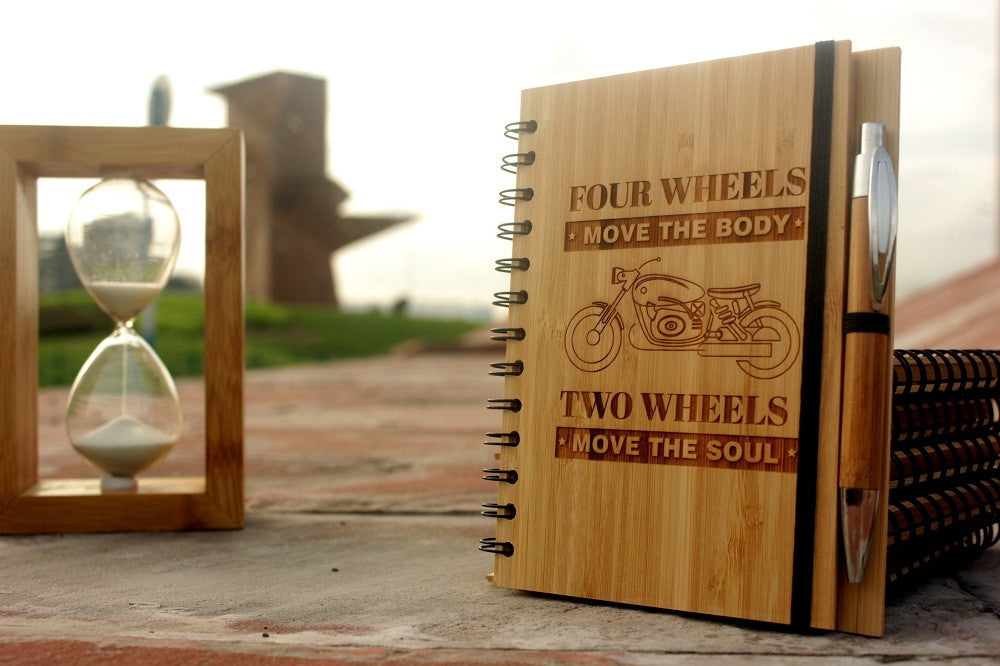 Four Wheels Move The Body, Two Wheels Move The Soul - Travel Journal - Woodgeek Store