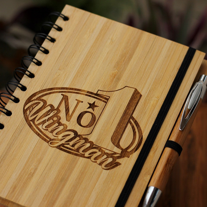 No. 1 Wingman - Best friend Notebook - Best friend gifts - Gifts for friends - Friendship Gifts - Friendship day Gifts for best friend - Wooden Notebook - Personalized Notebook - Woodgeek Store