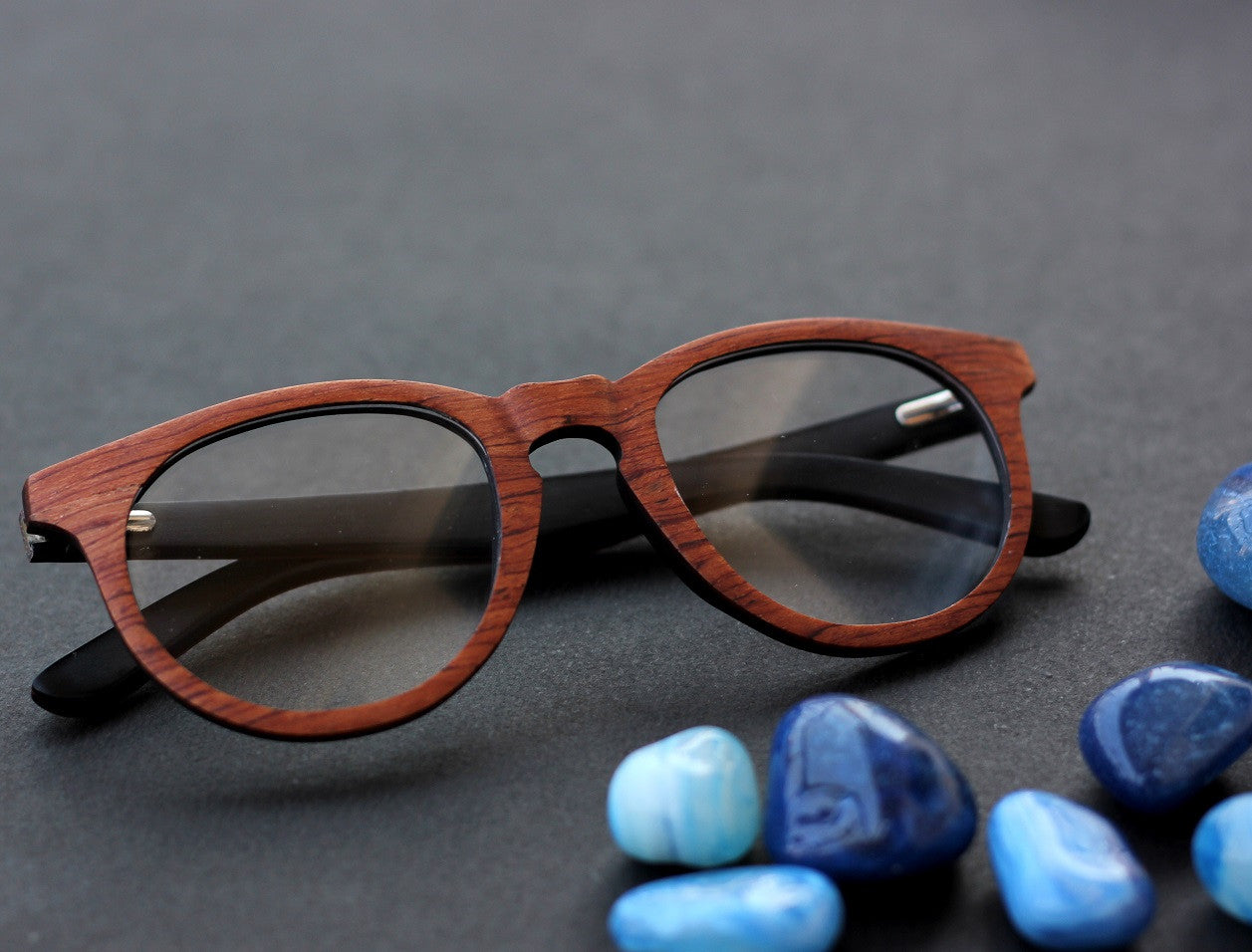 The Geek - wooden spectacles - round eyeglasses - Woodgeek Store