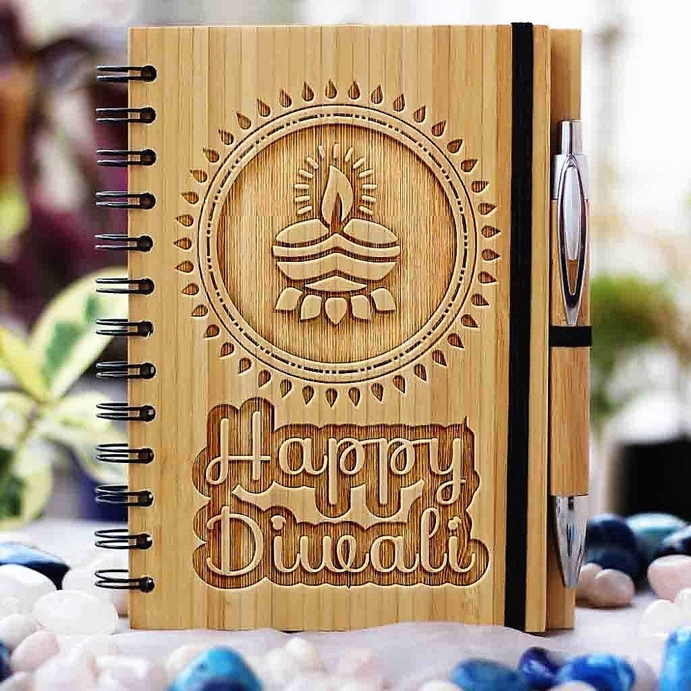 Wooden Notebooks- Auspicious Diwali Gifts- Best Diwali Gifts- Diwali Gifts for Clients-Woodgeek Store