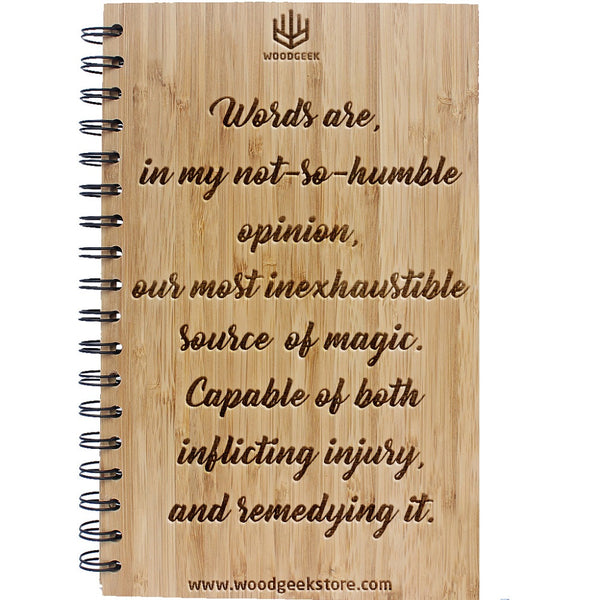 Harry Potter Notebook - Harry Potter Quotes - Writers Notebook - Journal for Poets - Woodgeek Store