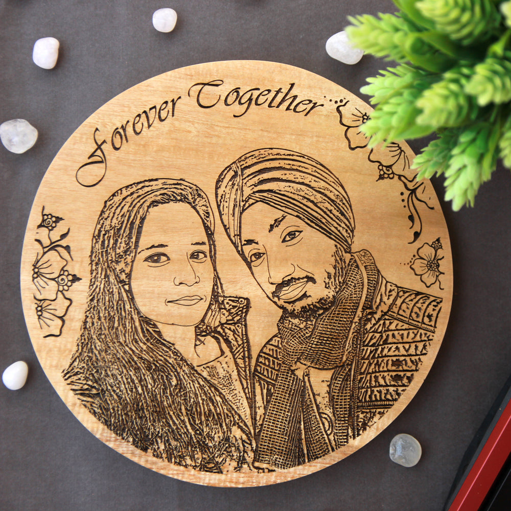 Customize Your Own Circular Wooden Poster - Good Gifts For Couples - Unique Couple Gifts - His And Hers Gifts - Posters Online - Wood Poster - Custom Wood Posters - Engraved Wooden Poster - Wood Products Online - Woodgeek - Woodgeekstore