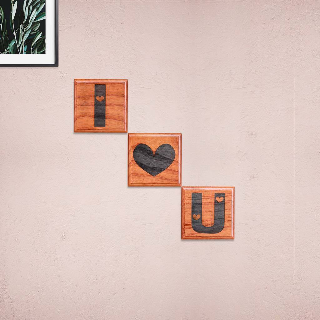 I Love You Wooden Crossword Blocks - Crossword Love -  I Love You Gifts - Unique Gifts For Valentine's Day - Romantic Gift Ideas - Wall Decor - Laser Engraved Wooden Products - Personalized Wood Gifts - Woodgeek - Woodgeekstore