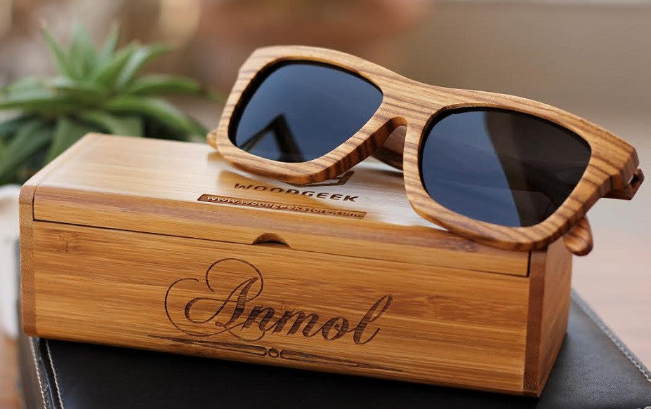 The Journeyman Square Sunglasses - Wooden Personalised Sunglasses - Woodgeek Store