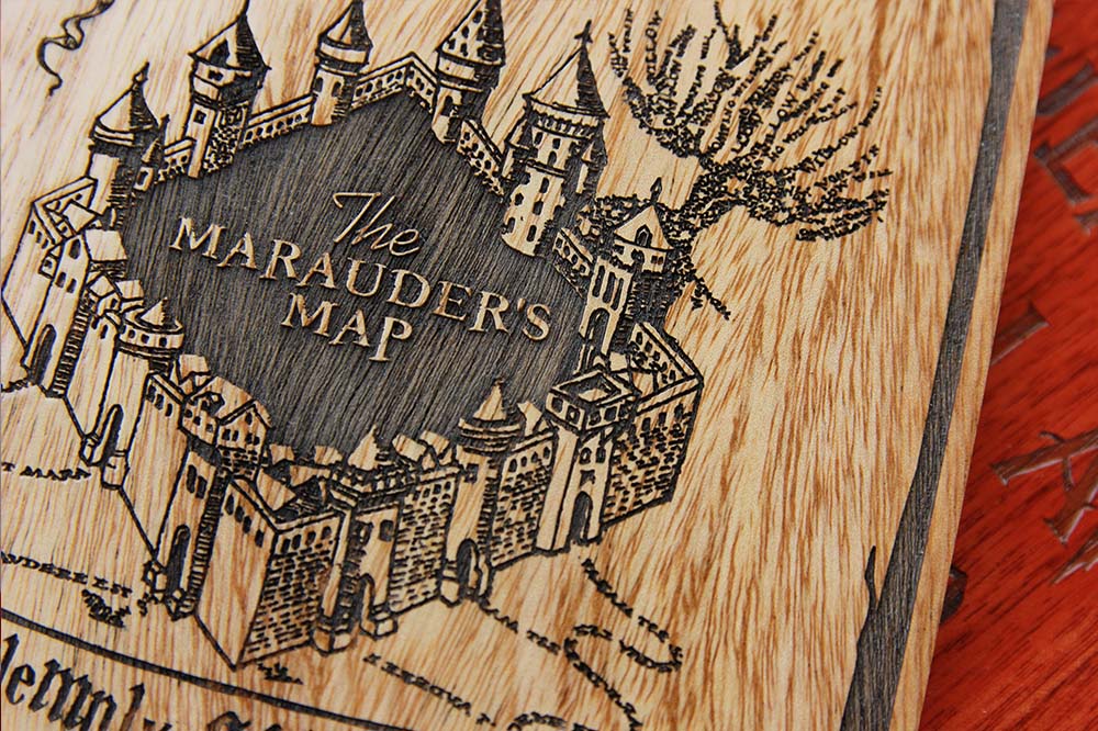 Marauder's Map - Marauder's map poster - posters - wood poster - Harry Potter Posters - Harry Potter gifts - Harry Potter - Potterheads - Woodgeek Store " 