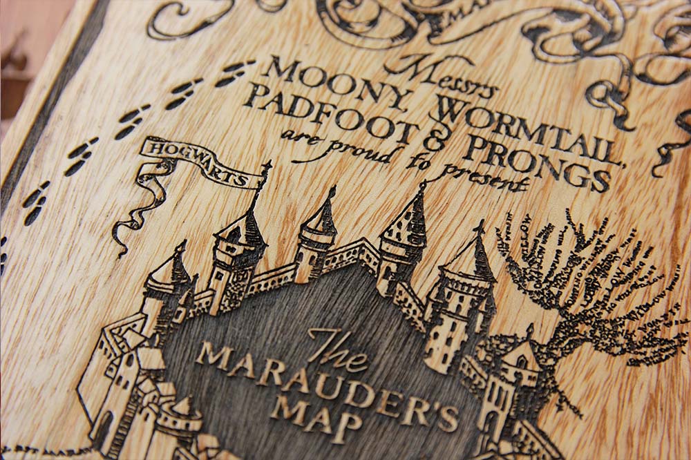 Marauder's Map - Marauder's map poster - posters - wood poster - Harry Potter Posters - Harry Potter gifts - Harry Potter - Potterheads - Woodgeek Store " 