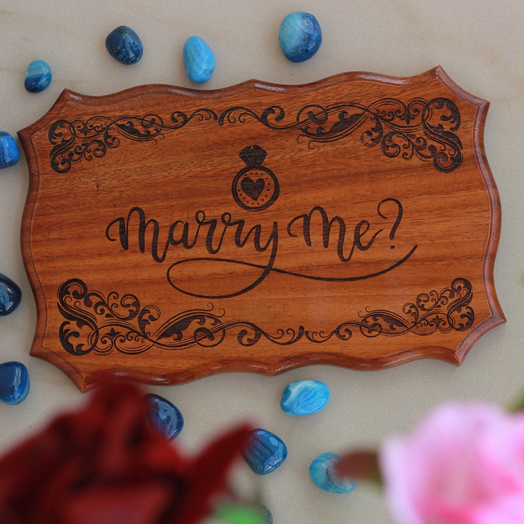 Will You Marry Me Signs for Proposal - Marry Me Wedding Decor by Woodgeek Store