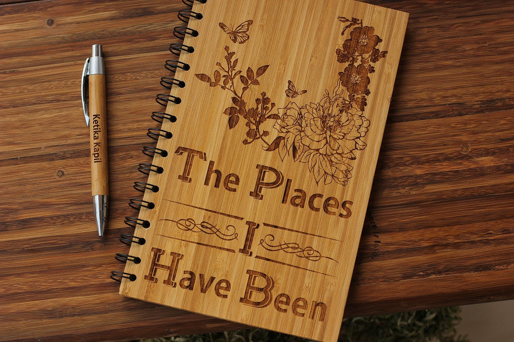 Make your own personal travel journal - Wooden Notebook - Woodgeek Store