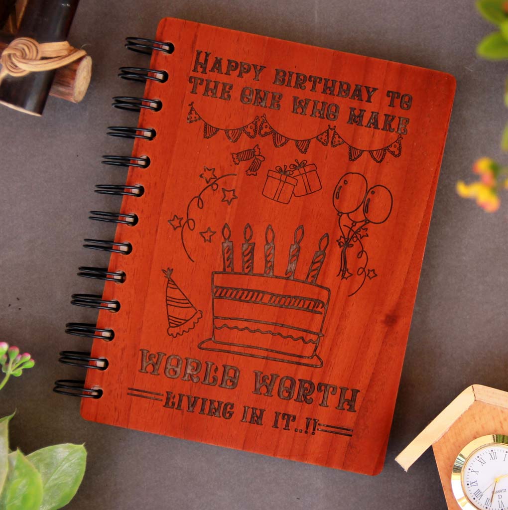 Wooden Notebook As Photo Gift for Friend. This Personalised Notebook Makes Fun Birthday Gifts For Friends. This Is The Best Gift Ideas for Friends.