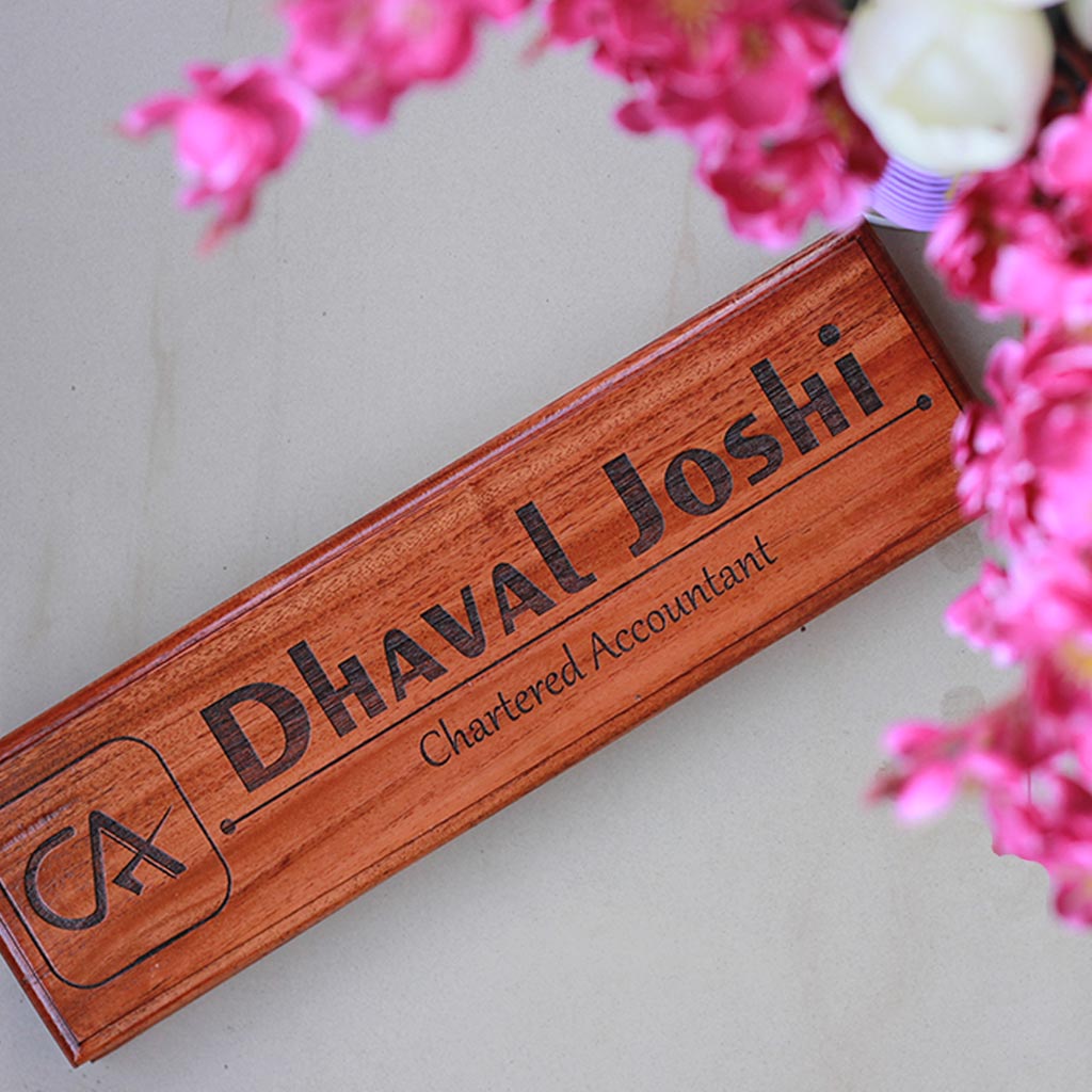 Customized wooden nameplates for office desk - Our engraved desk name plates make really good father's day gift ideas - These personalized desk name plate also make really affordable gifts for dads.