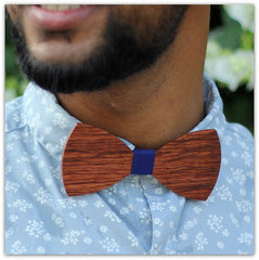 Butterfly Shaped Bow Tie Made of Rosewood - Wooden Bow tie - Red Bow tie - Woodgeek.JPG