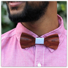 Rosewood Bow Tie - Red Bow Tie - Wooden Bow Tie - Woodgeek Store