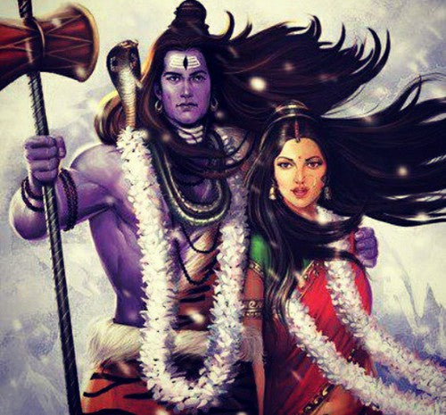 Lord Shiva - Shiva Parvati Marriage - Love Story - Hindu Mythology Gods - Woodgeek - Woodgeekstore