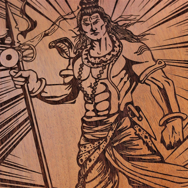 Mahadeva - Hindu God - Hindu Mythology - Religious Posters - Wooden Posters - Woodgeek - Woodgeek Store