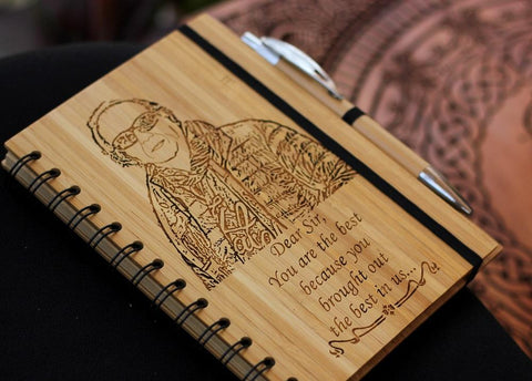 Customized Wooden Photo Diary For Teacher . This Engraved Journal Makes One Of The Best Teacher Appreciation Gifts. Looking For The Best Gifts For Teachers ? This Personalized Notebook With Photo On Wood Makes Unique Gifts For Him And Her.