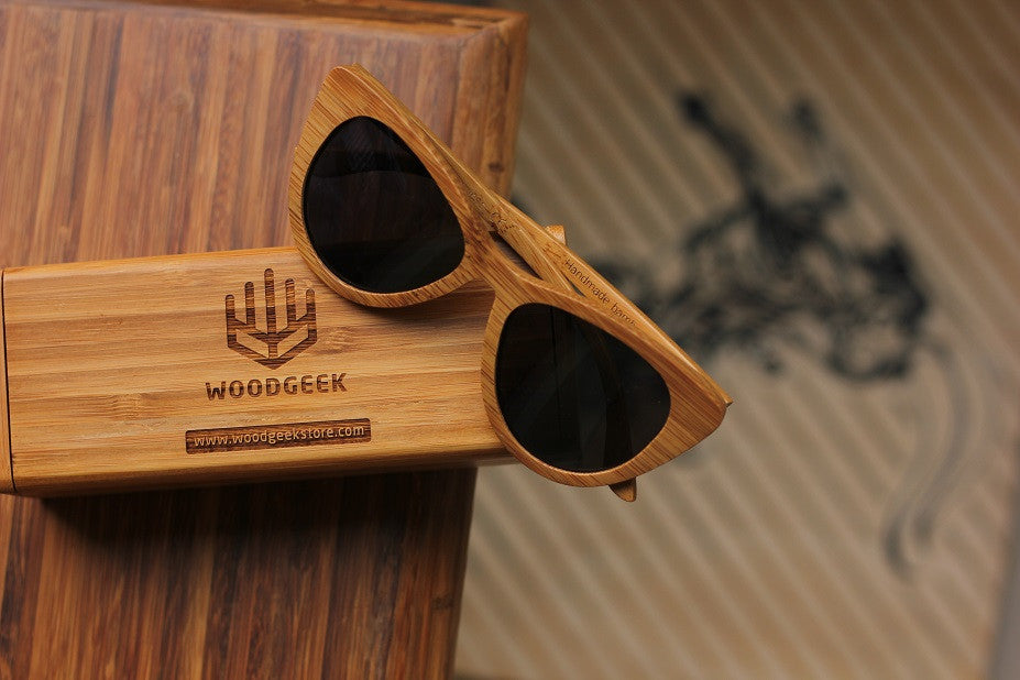 The Librarian Cateye Sunglasses - Personalised Wooden Sunglasses - Woodgeek Store