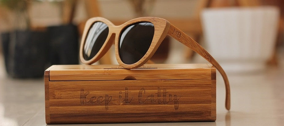 The Librarian Cateye Sunglasses - Wooden Personalised Sunglasses - Woodgeek Store