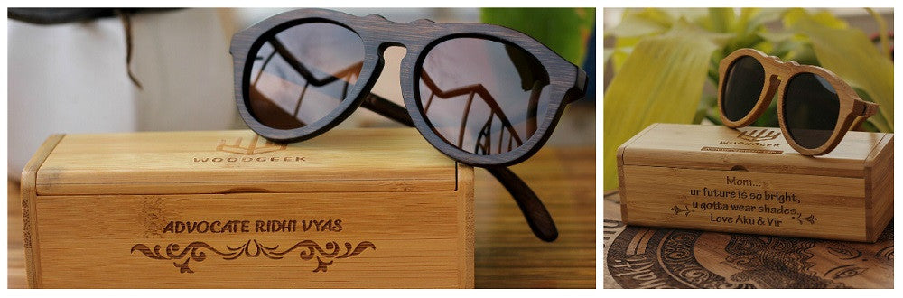 The Retro Personalized Round Wooden Sunglasses - Woodgeek Store