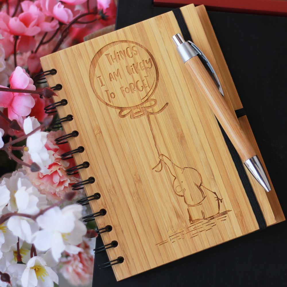 Things I Am Likely To Forget Wood Engraved Notebook - To-Do Notebook - Wooden Notebook Journal - gifts for most forgetful - funny forgetful gifts - Gifts for him - Gifts for her - wood engraved journals - Woodgeek Store