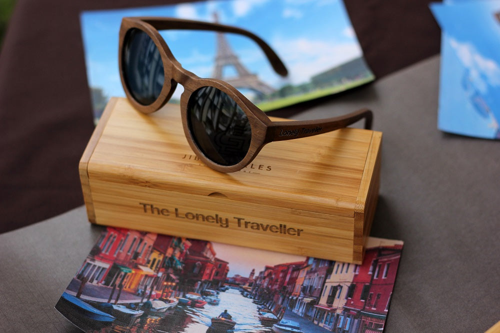 Wooden Sunglasses with polarized and UV protected lenses - Personalized Sunglasses - Travel Sunglasses by Woodgeek Store