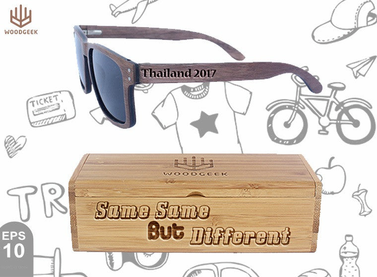 Holiday Sunglasses - Vacation Sunglasses - Custom Wood Sunglasses - Personalized Sunglasses - Fashionable Sunglasses - Polarized Sunglasses - Woodgeek Store