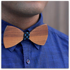 Wooden Bow Tie - Brown Bow Tie - Butterfly Shaped Bow Tie - Woodgeek Store