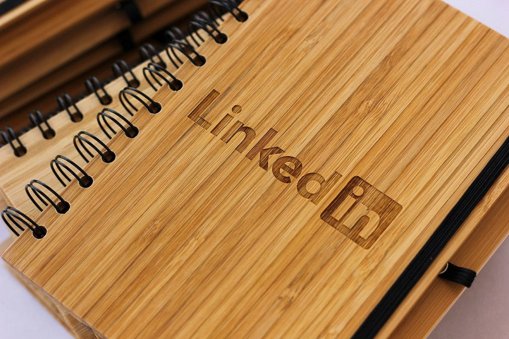 Corporate Gifts - Bulk Notebook - Promotional Gifts - Wooden Notebooks - Personalized Notebooks for LinkedIn - Woodgeek Store