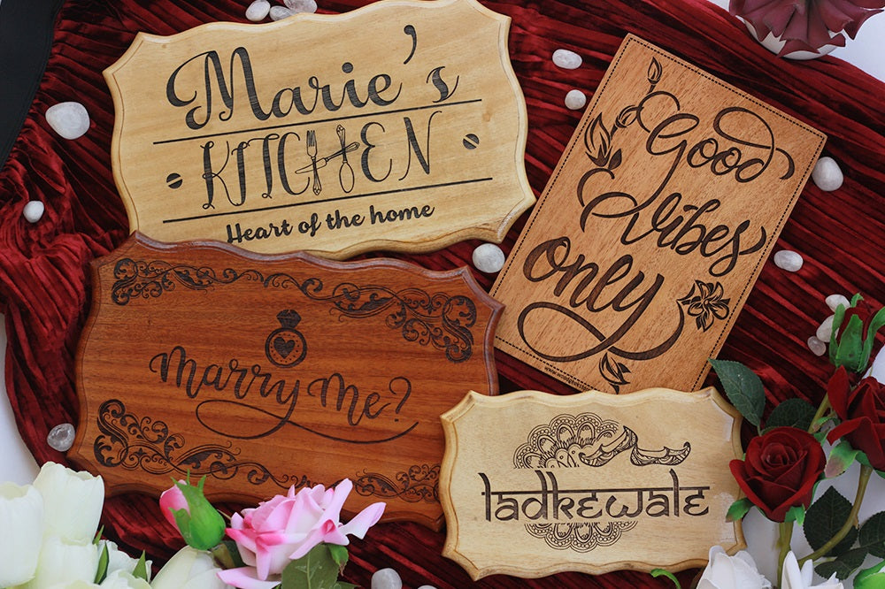Custom Rustic Wood Signs for Home - Wood Name Signs & Family Signs carved on wood by Woodgeek Store