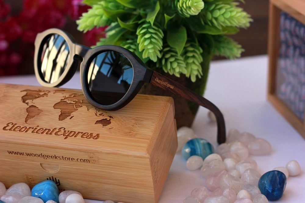 The Hipster Round Wooden Sunglasses - wooden sunglasses - bamboo sunglasses - best wooden sunglasses - buy wooden sunglasses - sagittarius gifts - present ideas - birthday gifts for friends - best friend birthday gifts - woodgeekstore