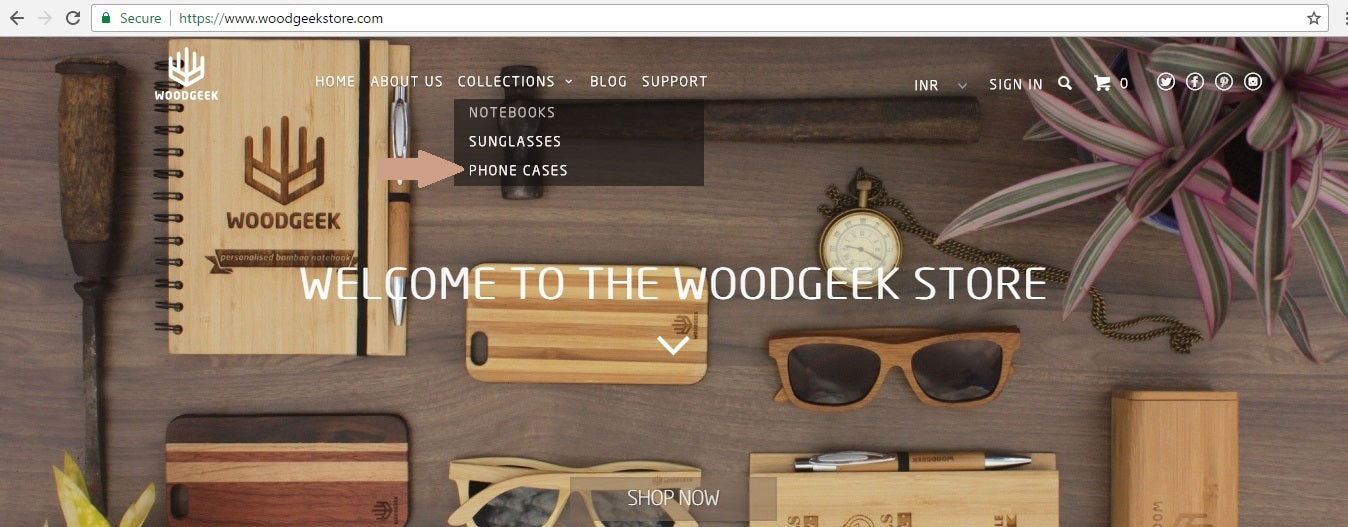 Woodgeek Store Homepage