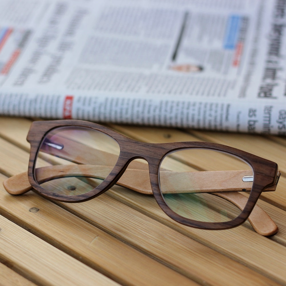 Wooden spectacle frames from Woodgeek Store