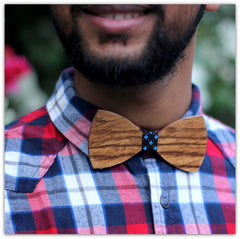 Zebrawood Bow Tie - Brown Bow Tie - Wooden Bow Tie - Hipster Bow Tie - Woodgeek Store