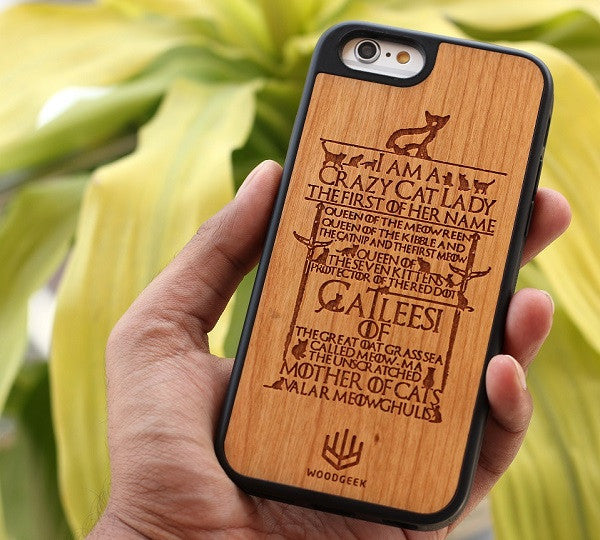 Customized wooden phone case with Game of Thrones quote - Woodgeek Store