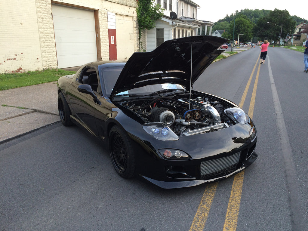 2JZ SWAPPED RX-7 engine bay