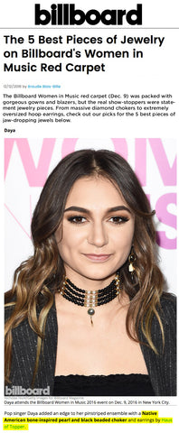 Daya at Billboard's women in music awards wearing Haus of Topper Choker