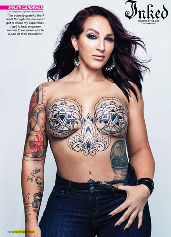 Inked magazine featuring Haus of Topper gun metal jewelry in the Inked for a cause story