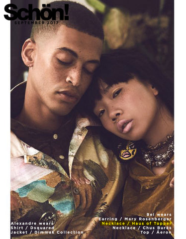 Haus of Topper silver beaded necklace in Schon magazine