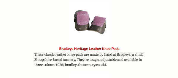 Bradleys the tannery handmade leather knee pads 