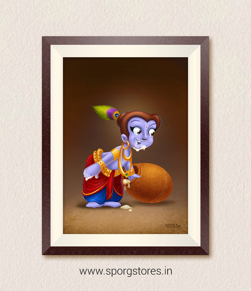 buy online art print india little krishna